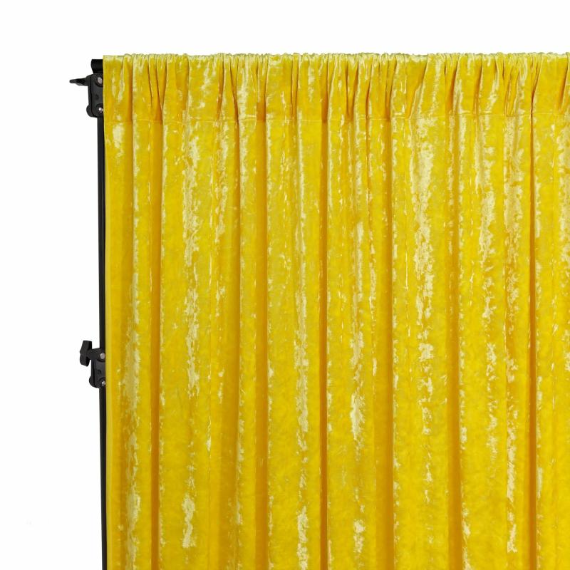 Backdrop Draping |   Velvet 14Ft H X 52" W Drape/Backdrop Curtain Panel – Canary Yellow Backdrop Draping Backdrop Draping