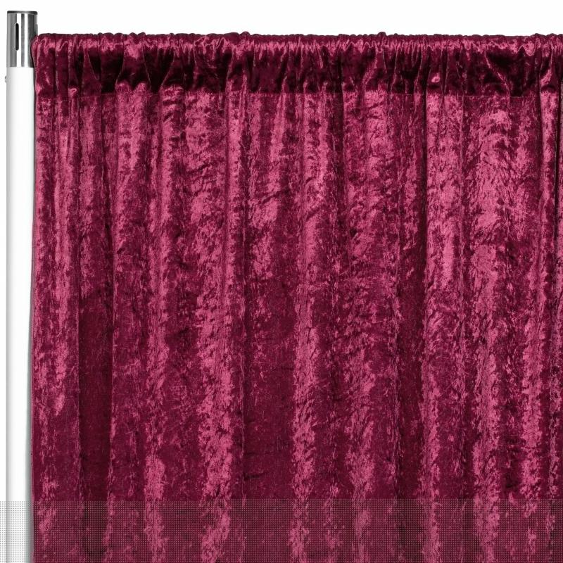 Backdrop Draping |   Velvet 8Ft H X 52" W Drape/Backdrop Curtain Panel – Burgundy Backdrop Draping Backdrop Draping