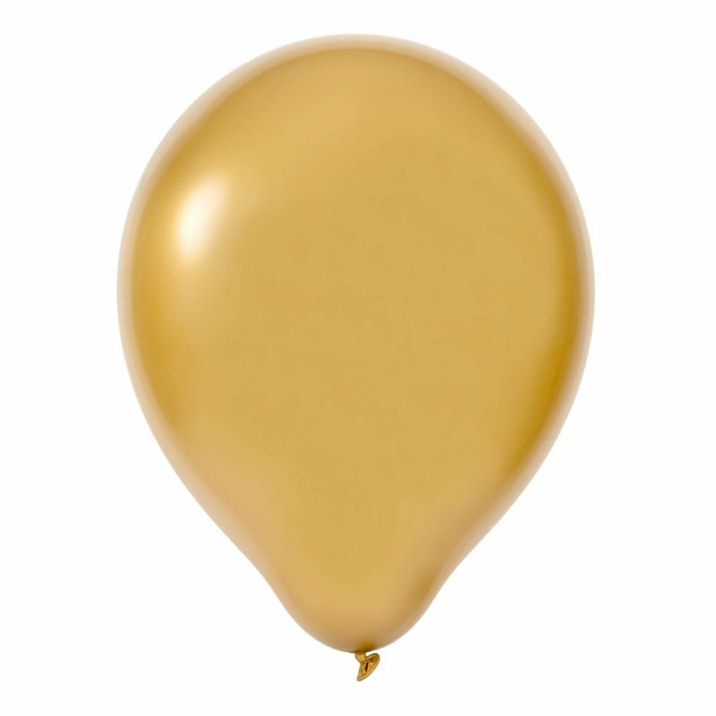 Balloon Supplies |   Metallic Gold 10" Chrome Latex Balloons | 50 Pcs Balloon Supplies Balloon Supplies