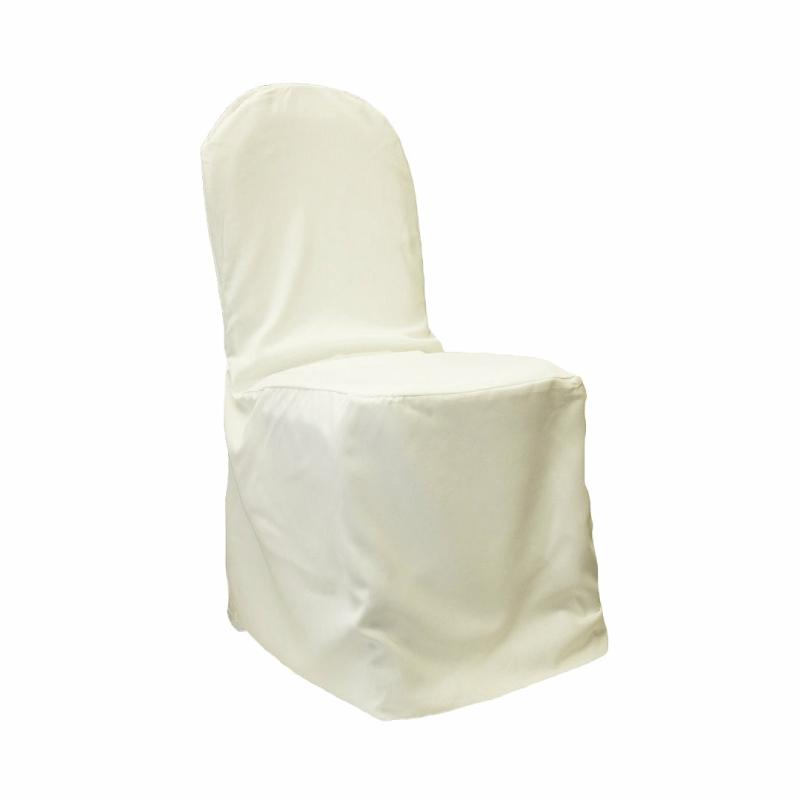 Banquet Chair Covers |   Polyester Banquet Chair Cover – Ivory Banquet Chair Covers Banquet Chair Covers