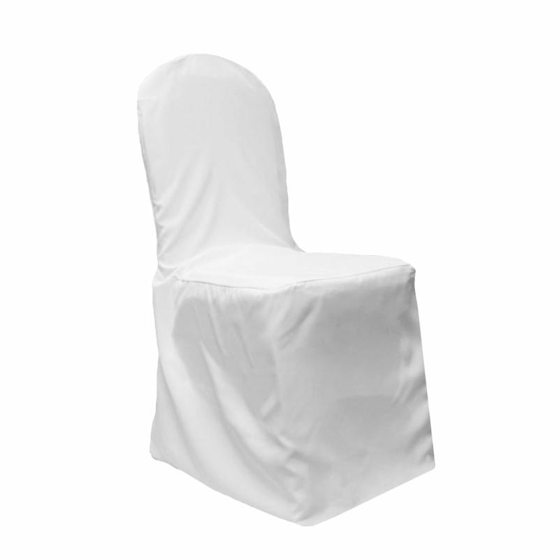 Banquet Chair Covers |   Polyester Banquet Chair Cover – White Banquet Chair Covers Banquet Chair Covers