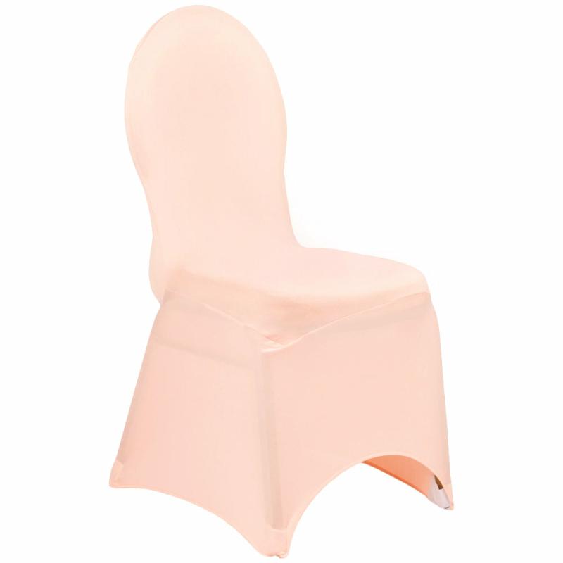 Banquet Chair Covers |   Spandex Banquet Chair Cover – Blush/Rose Gold Banquet Chair Covers Banquet Chair Covers