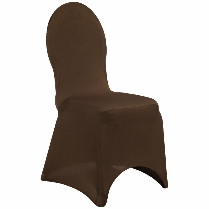 Banquet Chair Covers |   Spandex Banquet Chair Cover – Chocolate Brown Banquet Chair Covers Banquet Chair Covers