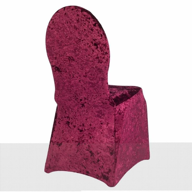 Banquet Chair Covers |   Velvet Stretch Spandex Banquet Chair Cover – Burgundy Banquet Chair Covers Banquet Chair Covers