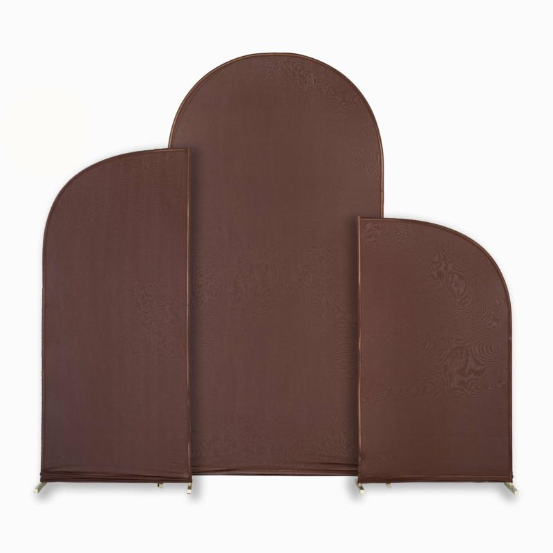 Beads & Crystal Backdrops |   Spandex Arch Covers For Chiara Frame Backdrop 3Pc/Set – Chocolate Arches Arches