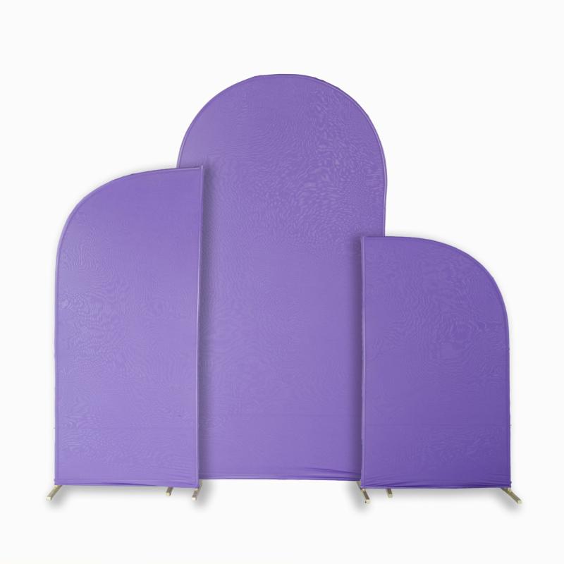 Beads & Crystal Backdrops |   Spandex Arch Covers For Chiara Frame Backdrop 3Pc/Set – Purple Arches Arches