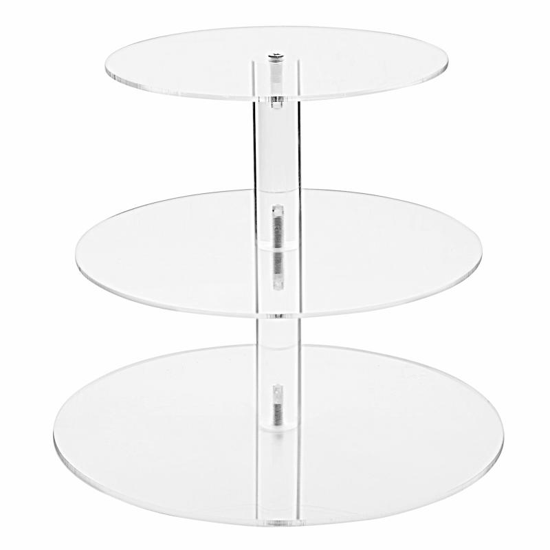 Cake & Cupcake Stands |   3 Tier Acrylic Cupcake Stand – Round Cake & Cupcake Stands Cake & Cupcake Stands