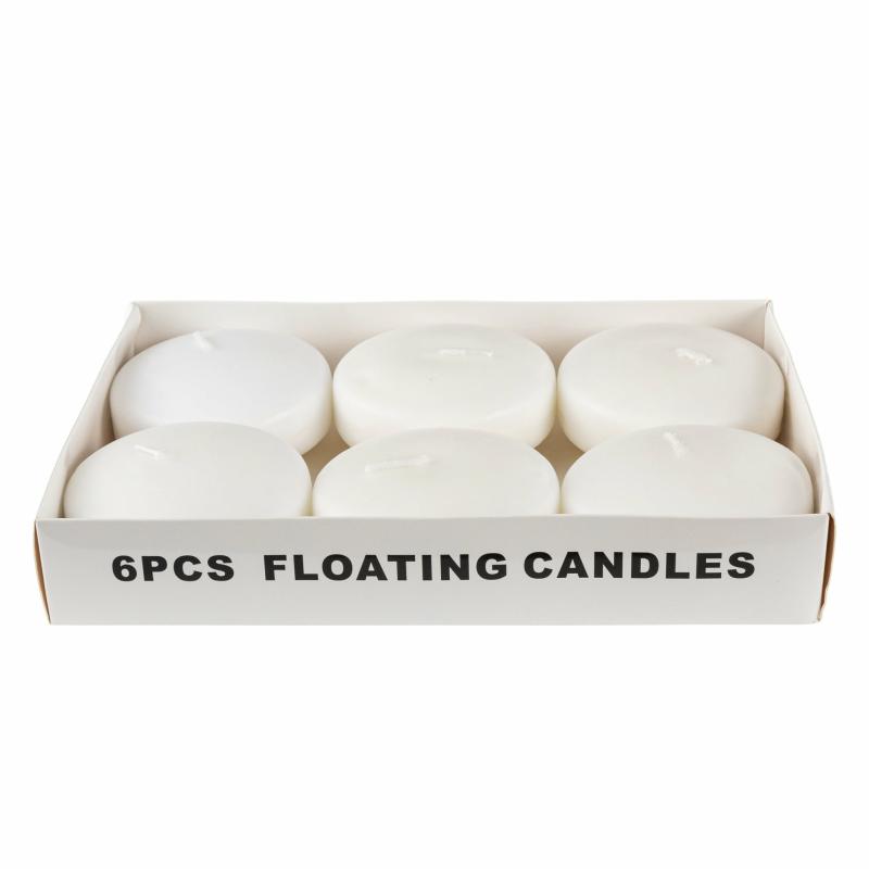 Candles |   3" Floating Candles (6 Pcs) – White Candles