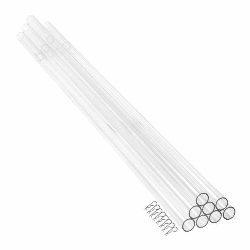 Ceiling Draping Supplies |   8 Pcs Clear Acrylic Ceiling Drape Tube With Position Fastening Pins Backdrop Draping Backdrop Draping