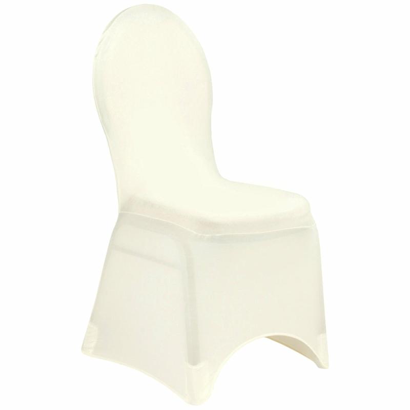 Chair Covers |   Spandex Banquet Chair Cover – Ivory Banquet Chair Covers Banquet Chair Covers