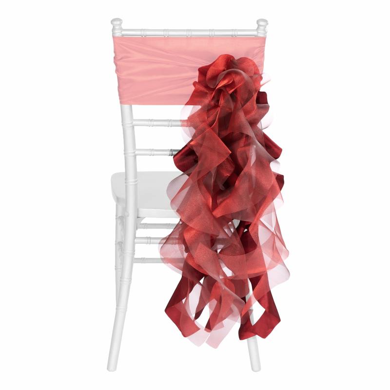 Chair Sashes & Bands |   Curly Willow Chair Sash – Apple Red Chair Covers & Chair Sashes Apple Red