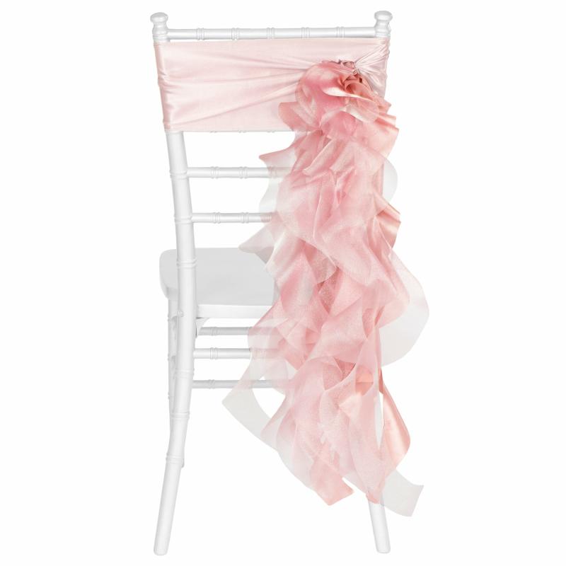 Chair Sashes & Bands |   Curly Willow Chair Sash – Dusty Rose/Mauve Chair Covers & Chair Sashes Chair Sashes & Bands