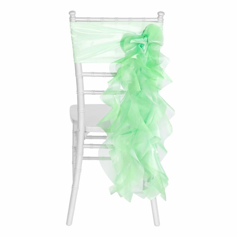 Chair Sashes & Bands |   Curly Willow Chair Sash – Mint Green Chair Covers & Chair Sashes Chair Sashes & Bands