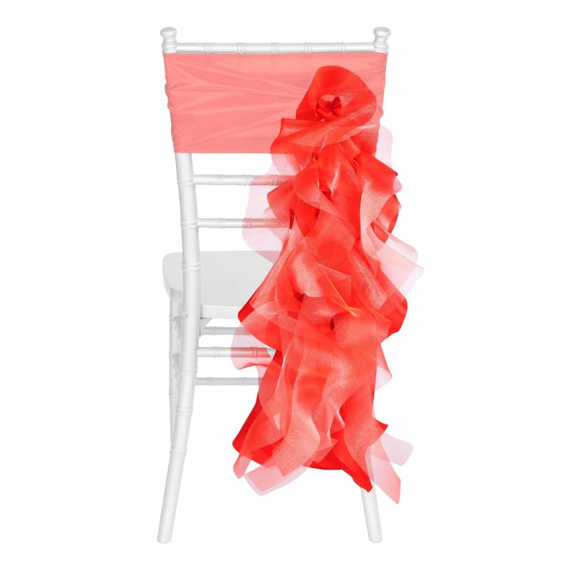 Chair Sashes & Bands |   Curly Willow Chair Sash – Red Chair Covers & Chair Sashes Chair Sashes & Bands