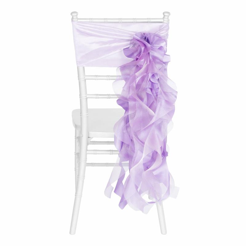 Chair Sashes & Bands |   Curly Willow Chair Sash – Victorian Lilac/Wisteria Chair Covers & Chair Sashes Chair Sashes & Bands