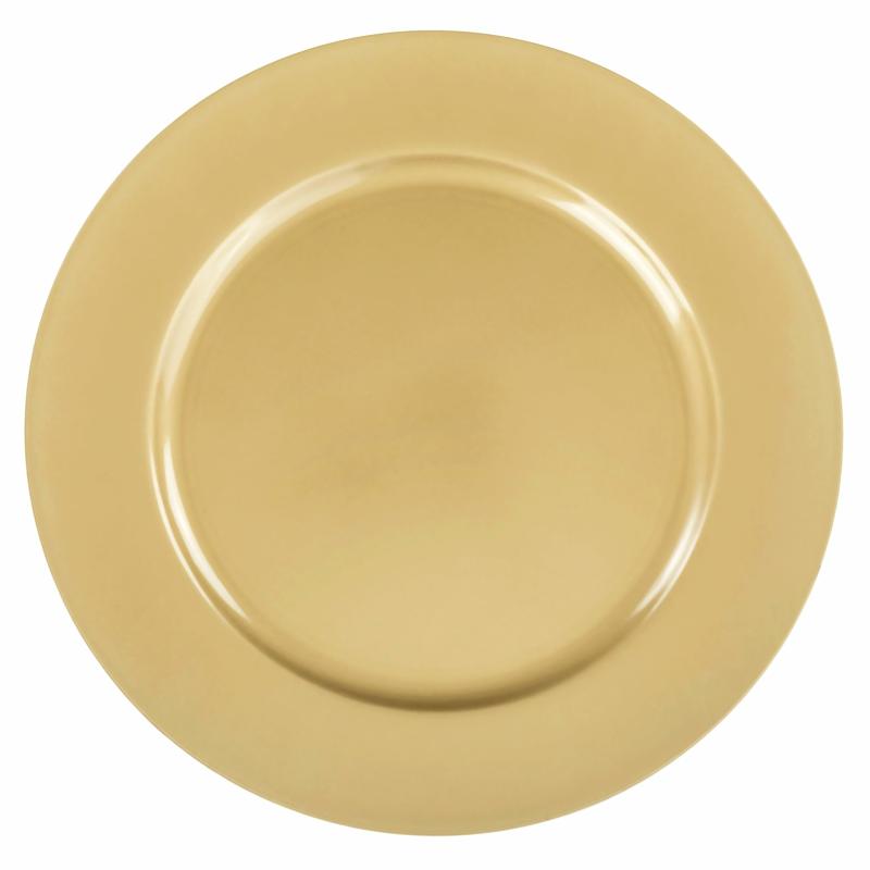 Charger Plates |   Plain Round 13" Charger Plates – Gold Charger Plates Charger Plates