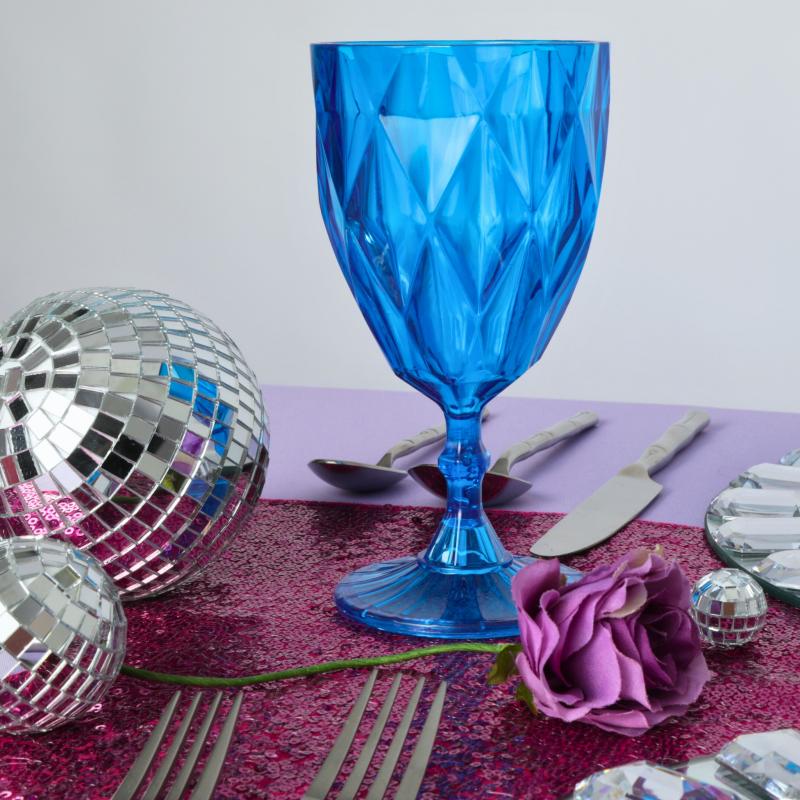 Goblets |   Blue Vintage Acrylic Goblets (6 Pcs/Pk) Charger Plates & Napkins Blue