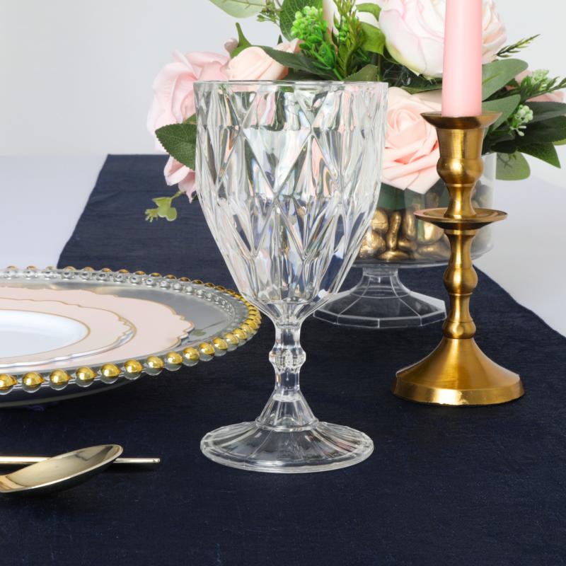 Goblets |   Clear Vintage Acrylic Goblets (6 Pcs/Pk) Charger Plates & Napkins Clear