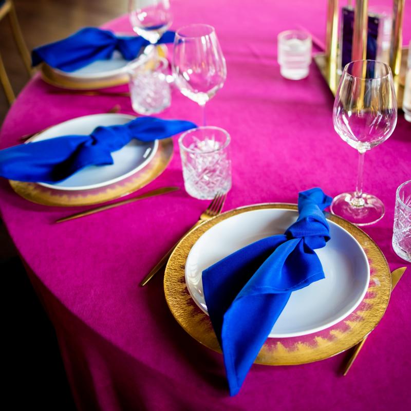 Napkin Linens |   17"X17" Polyester Napkin – Royal Blue Charger Plates & Napkins Napkin Linens