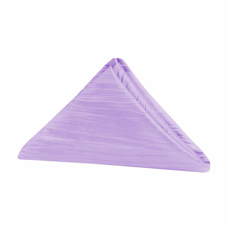 Napkin Linens |   Accordion Crinkle Taffeta Napkin 20"X20" – Victorian Lilac/Wisteria Charger Plates & Napkins Napkin Linens