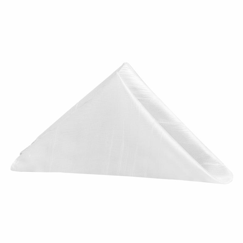 Napkin Linens |   Accordion Crinkle Taffeta Napkin 20"X20" – White Charger Plates & Napkins Napkin Linens