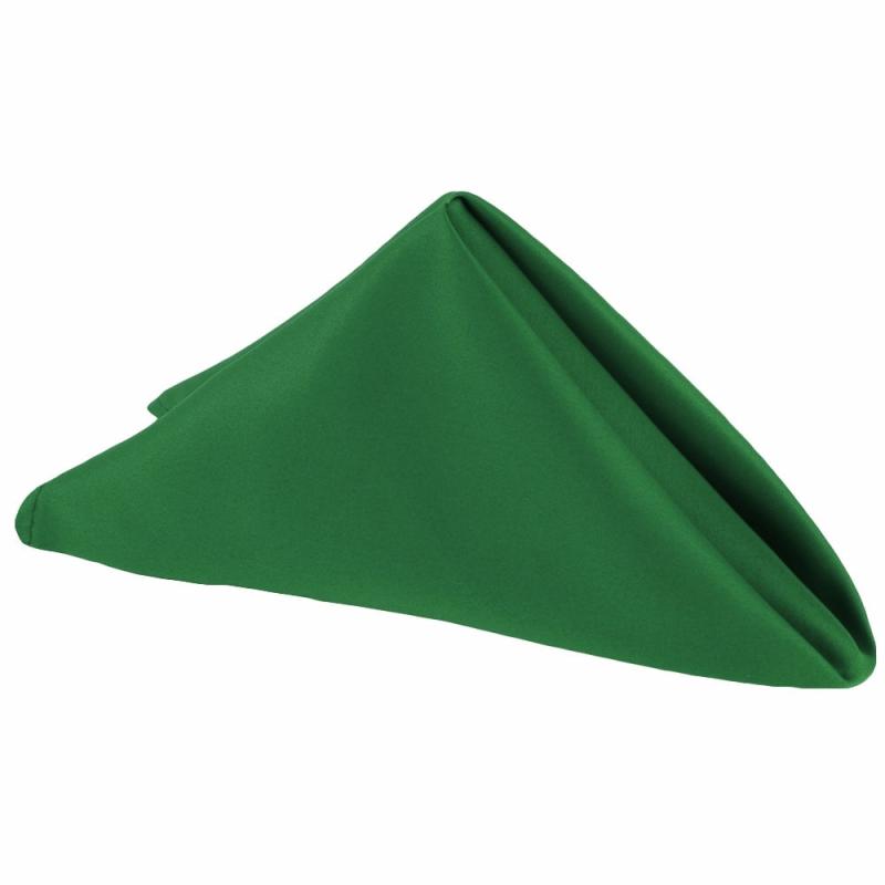 Napkin Linens |   Lamour Satin Napkin 20"X20" – Emerald Green Charger Plates & Napkins Emerald Green