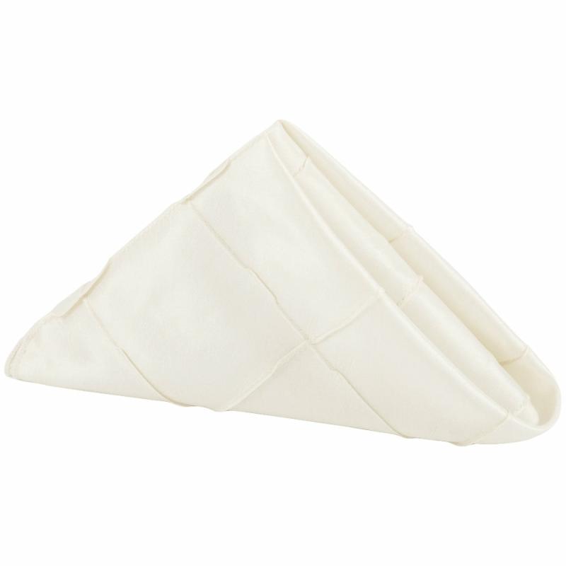 Napkin Linens |   Pintuck Napkin 20"X20" – Ivory Charger Plates & Napkins Ivory