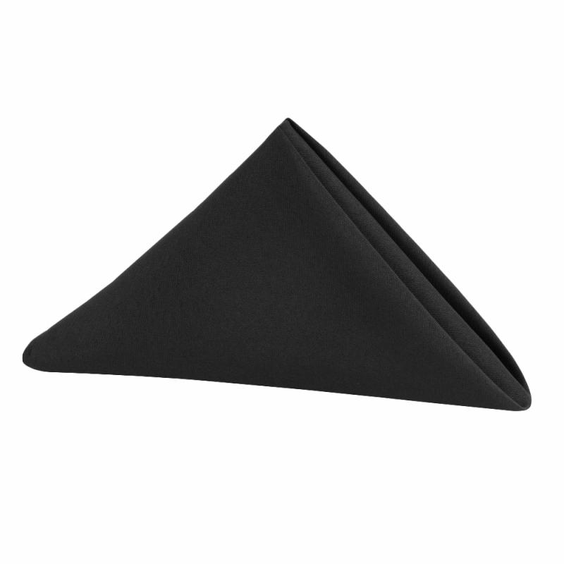 Napkin Linens |   Polyester Napkin 20"X20" – Black Charger Plates & Napkins Black