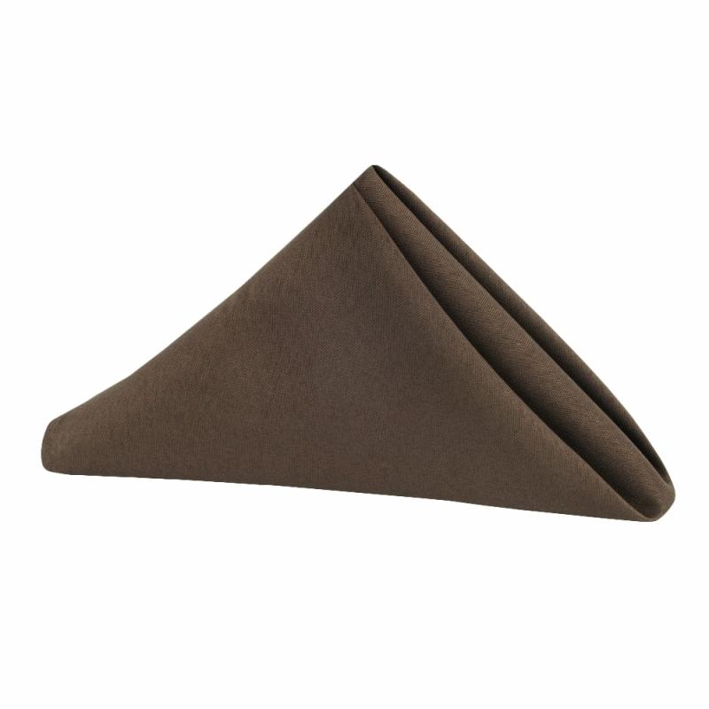 Napkin Linens |   Polyester Napkin 20"X20" – Chocolate Brown Charger Plates & Napkins Chocolate Brown