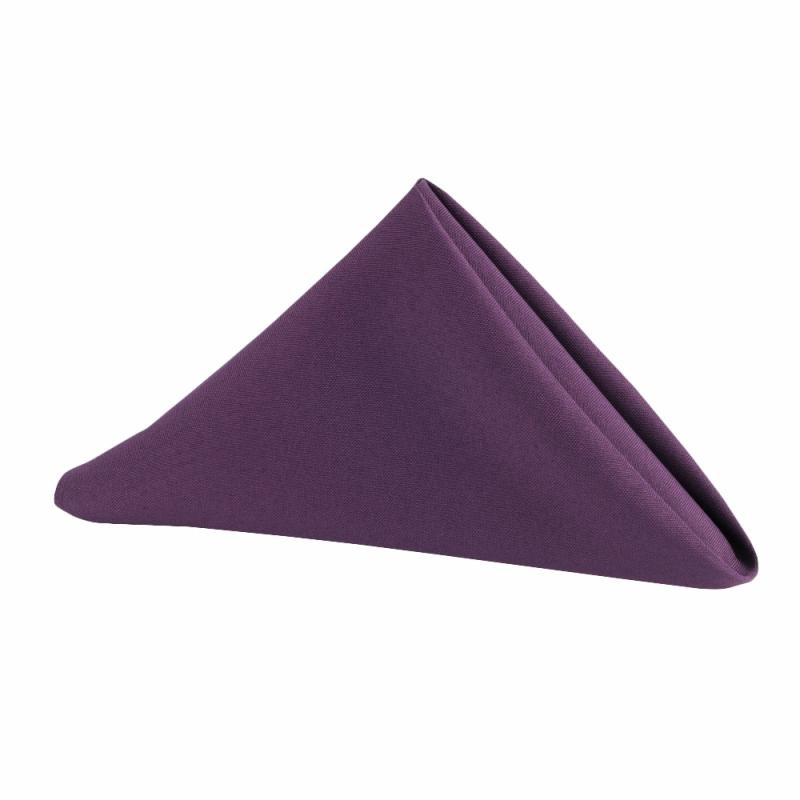 Napkin Linens |   Polyester Napkin 20"X20" – Eggplant/Plum Charger Plates & Napkins Eggplant,Plum