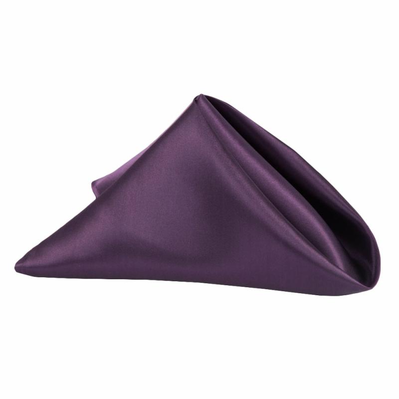 Napkin Linens |   Satin Napkin 20"X20" – Eggplant/Plum Charger Plates & Napkins Eggplant,Plum