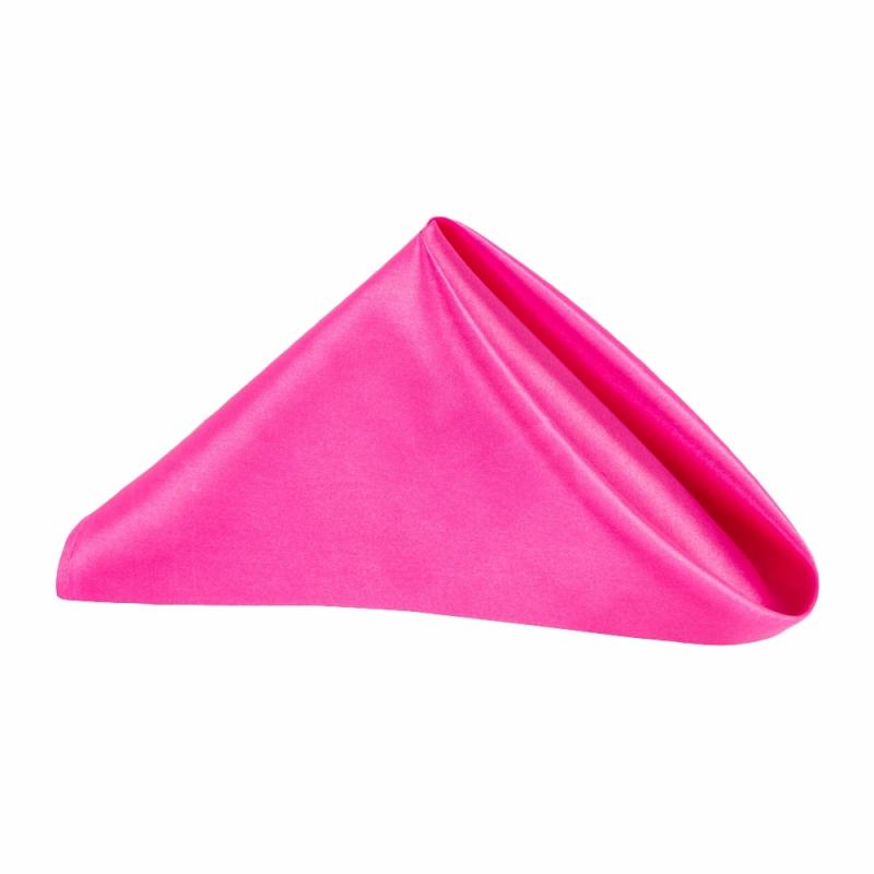 Napkin Linens |   Satin Napkin 20"X20" – Fuchsia Charger Plates & Napkins Fuchsia