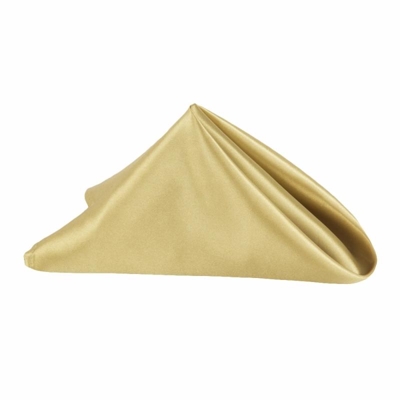 Napkin Linens |   Satin Napkin 20"X20" – Gold Antique Charger Plates & Napkins Gold Antique