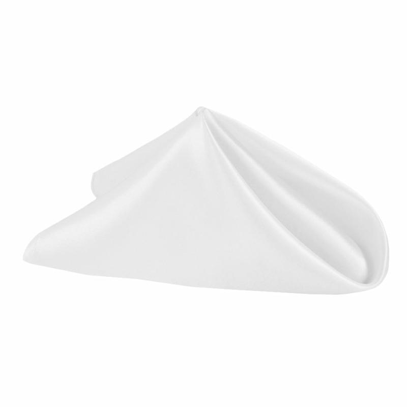 Napkin Linens |   Satin Napkin 20"X20" – White Charger Plates & Napkins Napkin Linens