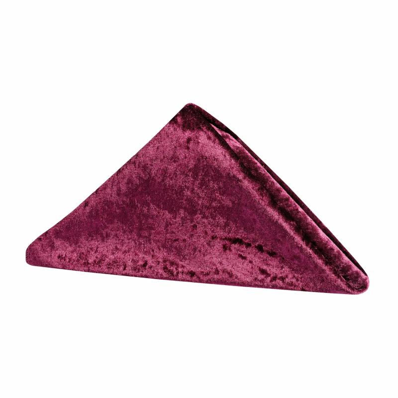 Napkin Linens |   Velvet 20"X20" Linen Napkin – Burgundy Charger Plates & Napkins Burgundy