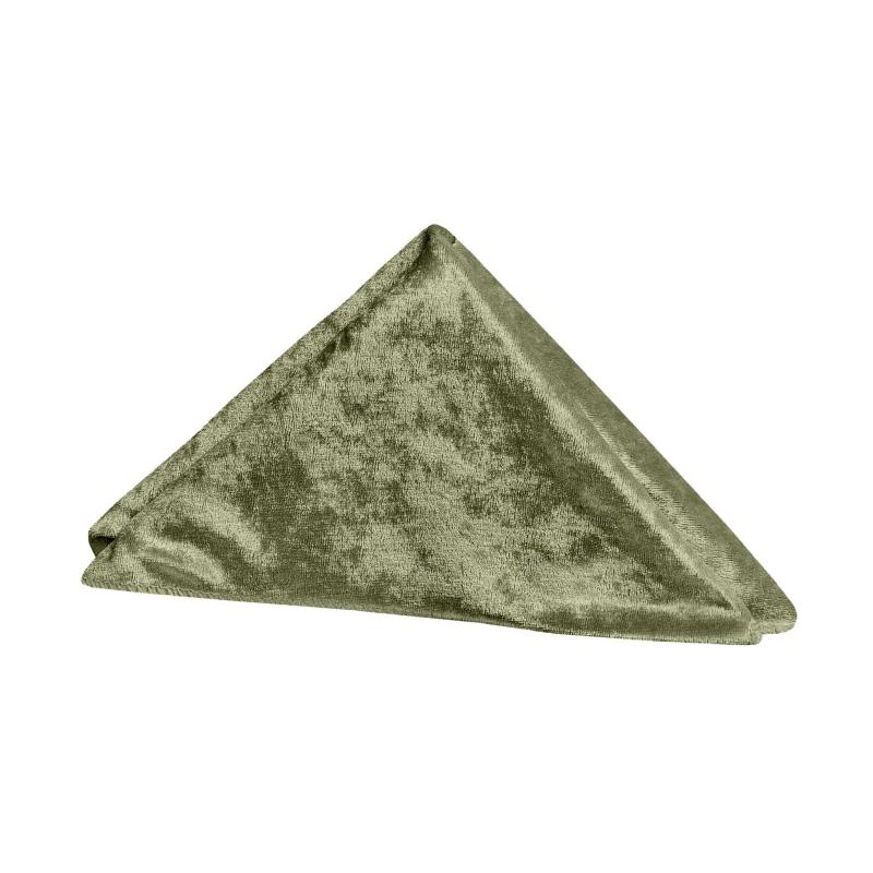 Napkin Linens |   Velvet 20"X20" Linen Napkin – Olive Green Charger Plates & Napkins Napkin Linens