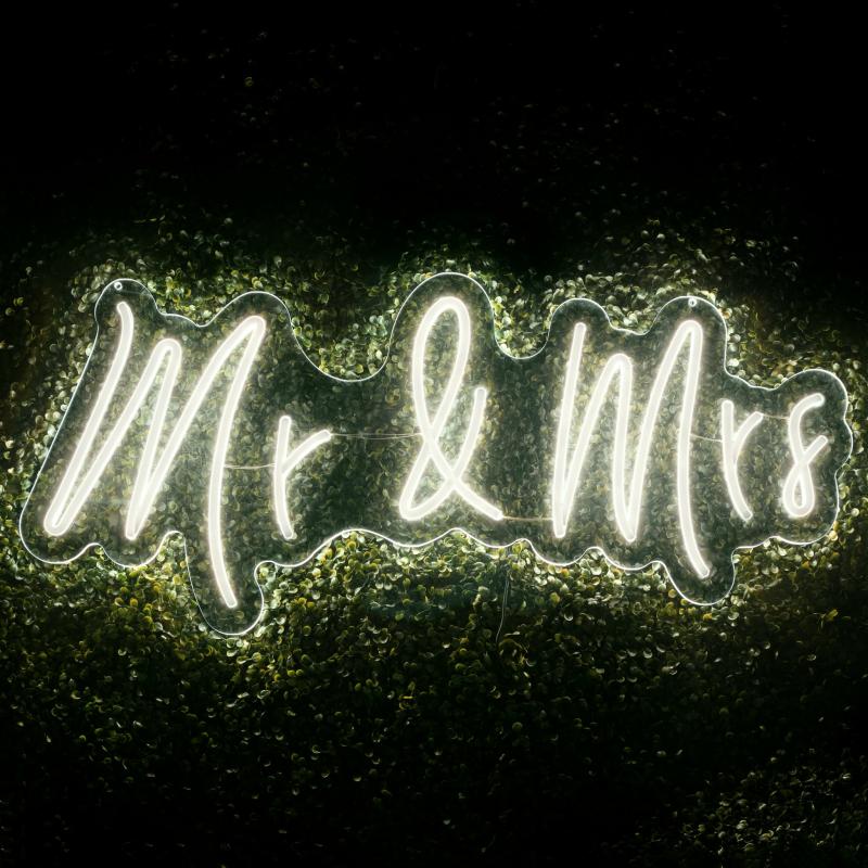 Neon Signs |   Mr & Mrs Neon Wedding Sign 88Cm X 55Cm Neon Signs Neon Signs