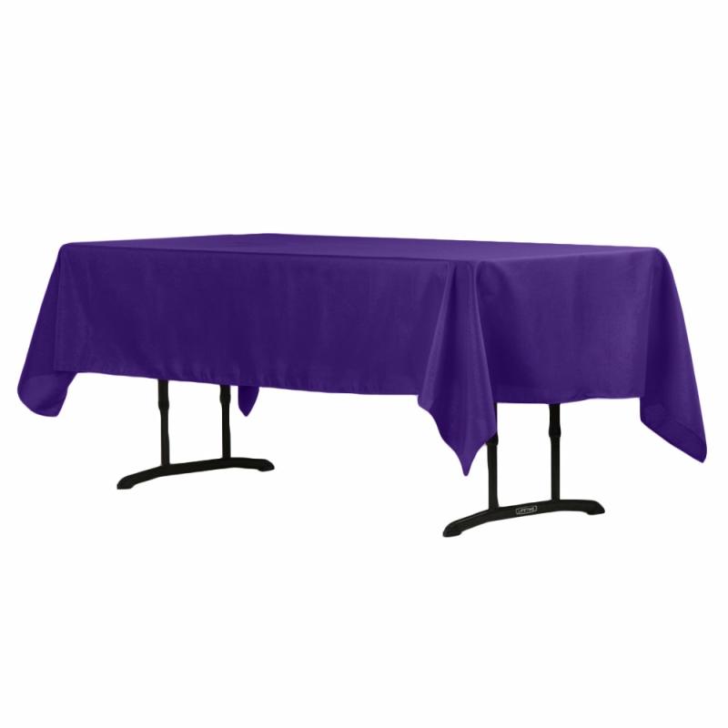 Polyester Tablecloths |   60"X102" Rectangular Polyester Tablecloth – Purple Polyester Tablecloths Polyester Tablecloths