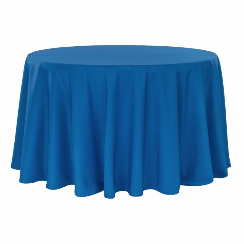 Polyester Tablecloths |   Economy Polyester Tablecloth 120" Round – Royal Blue Polyester Tablecloths Polyester Tablecloths