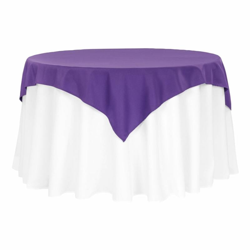 Polyester Tablecloths |   Polyester Square 54" Overlay/Tablecloth – Purple Polyester Tablecloths Polyester Tablecloths