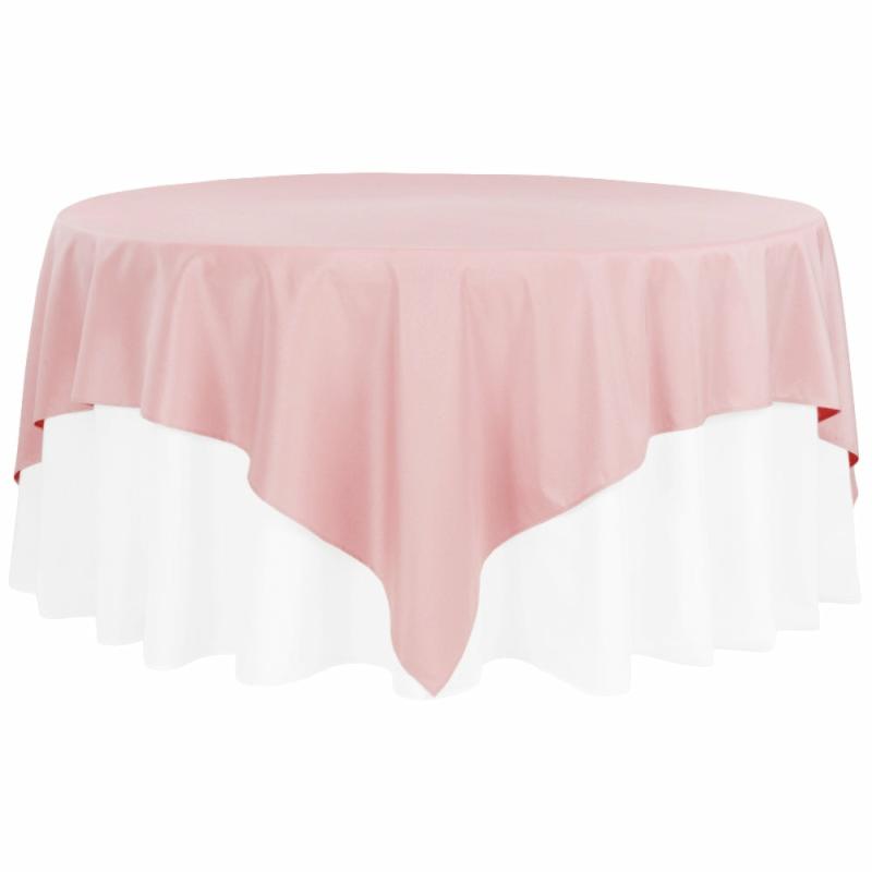 Polyester Tablecloths |   Polyester Square 90"X90" Overlay/Tablecloth – Dusty Rose/Mauve Polyester Tablecloths Dusty Rose,Mauve