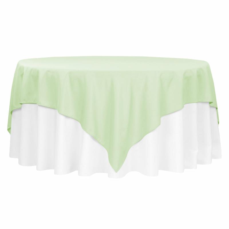 Polyester Tablecloths |   Polyester Square 90"X90" Overlay/Tablecloth – Sage Green Polyester Tablecloths Polyester Tablecloths