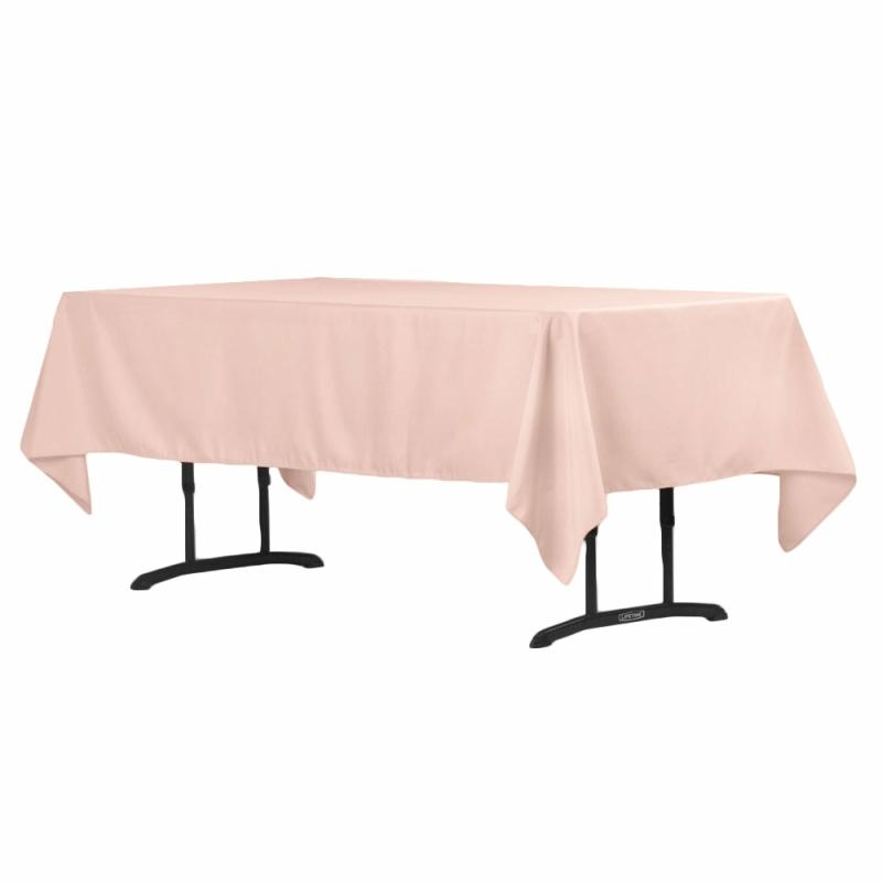 Rectangle Tablecloths |   60"X102" Rectangular Polyester Tablecloth – Blush/Rose Gold Polyester Tablecloths Blush,Rose Gold