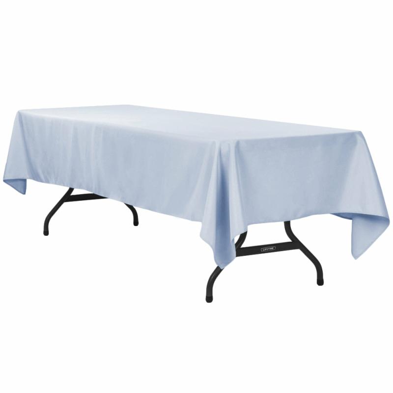 Rectangle Tablecloths |   60"X120" Rectangular Polyester Tablecloth – Dusty Blue Polyester Tablecloths Dusty Blue