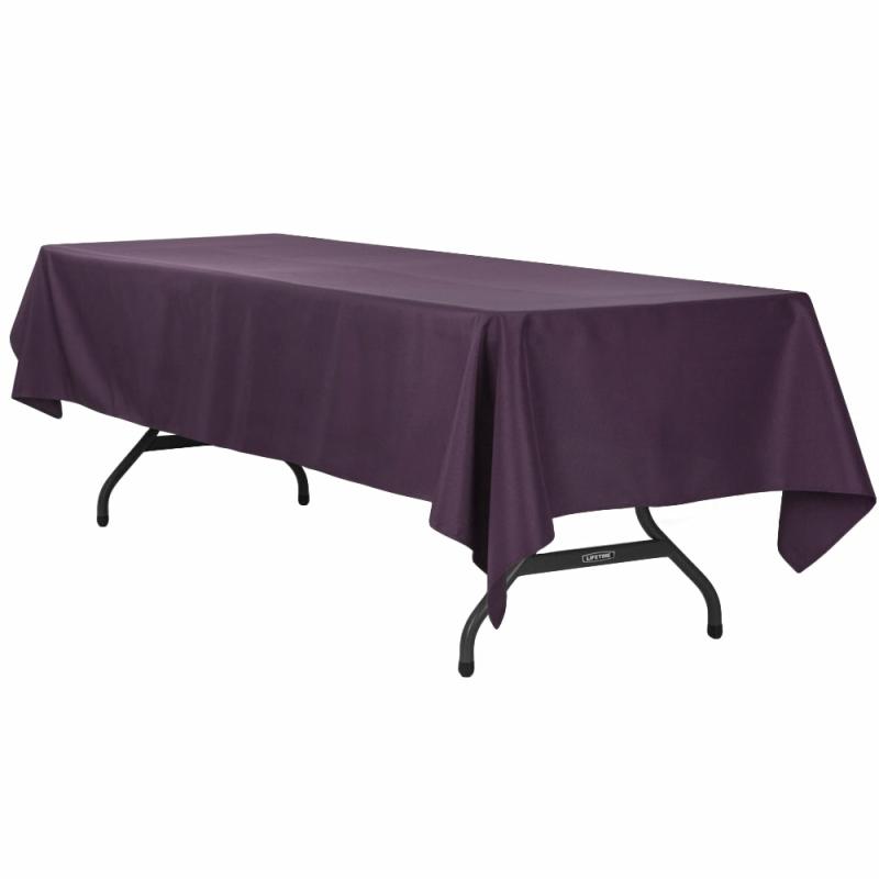 Rectangle Tablecloths |   60"X120" Rectangular Polyester Tablecloth – Eggplant/Plum Polyester Tablecloths Eggplant,Plum