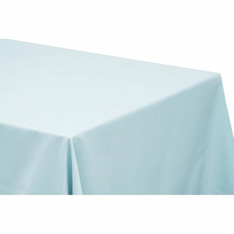 Rectangle Tablecloths |   90"X132" Rectangular Oblong Polyester Tablecloth – Baby Blue Polyester Tablecloths Baby Blue