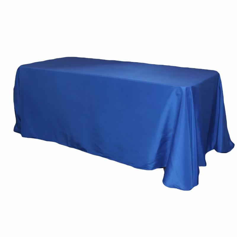 Rectangle Tablecloths |   90"X132" Rectangular Oblong Polyester Tablecloth – Royal Blue Polyester Tablecloths Polyester Tablecloths