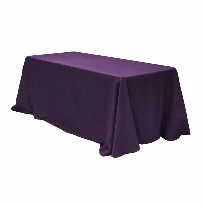 Rectangle Tablecloths |   90"X156" Rectangular Oblong Polyester Tablecloth – Eggplant/Plum Polyester Tablecloths Eggplant,Plum