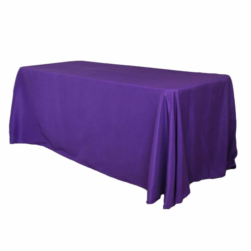 Rectangle Tablecloths |   90"X156" Rectangular Oblong Polyester Tablecloth – Purple Polyester Tablecloths Polyester Tablecloths