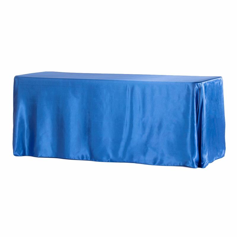 Rectangle Tablecloths |   90"X156" Rectangular Satin Tablecloth – Royal Blue Rectangle Tablecloths Rectangle Tablecloths